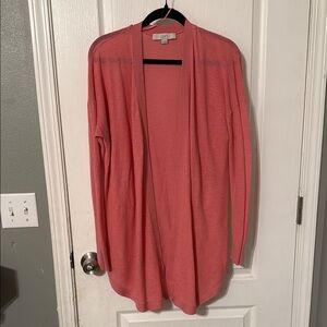 LOFT Women's Coral Open-Front Sweater